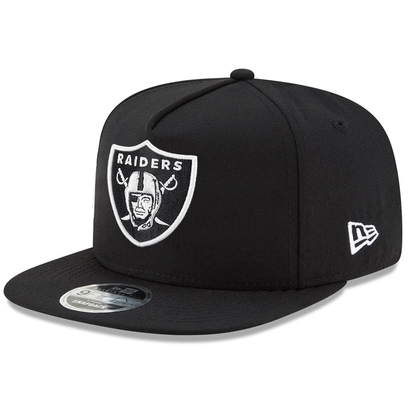 Las Vegas Raiders New Era NFL Monochrome 9FIFTY A-Frame Snapback Hat – Black