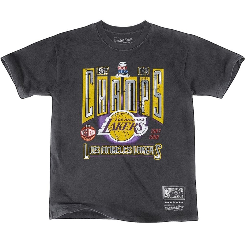 Los Angeles Lakers Mitchell & Ness NBA Winner Takes All Vintage T-Shirt – Faded Black
