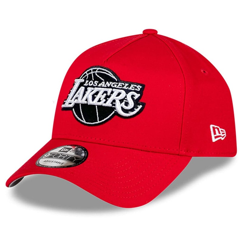 Los Angeles Lakers New Era NBA Monochrome 9FORTY A-Frame Curve Snapback Hat – Red