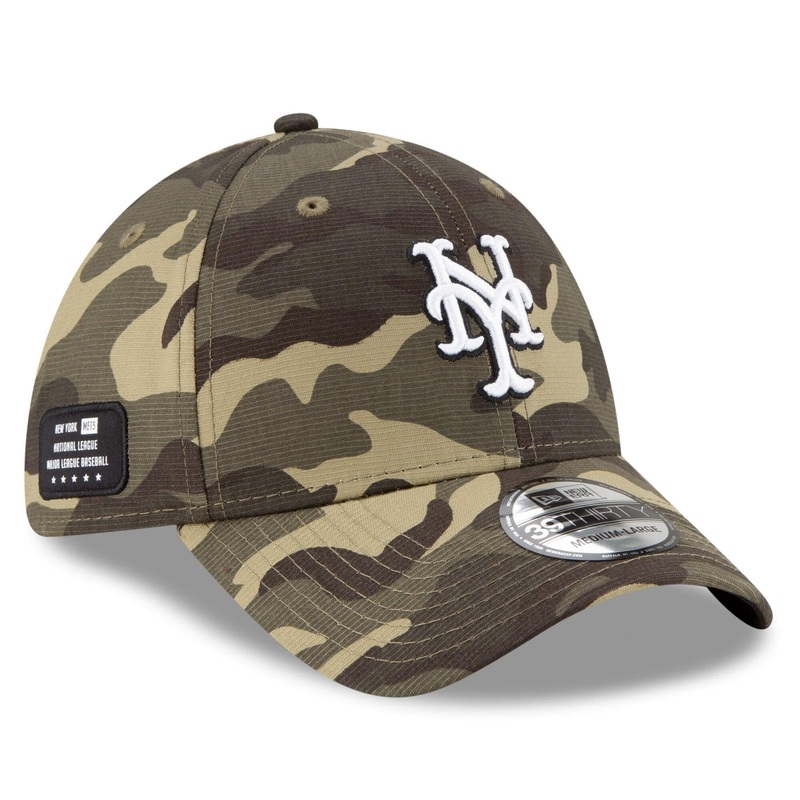 New York Mets New Era MLB 2021 Armed Forces 39THIRTY Flex Fit Curve Hat – Camo
