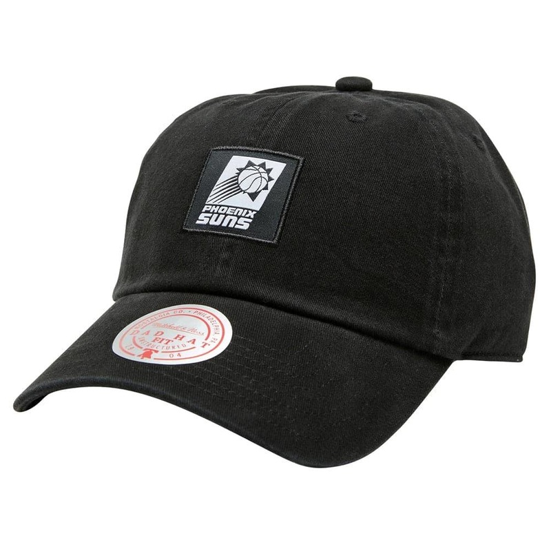Phoenix Suns Mitchell & Ness NBA Box Out Unstructured Curve Strapback Hat – Black
