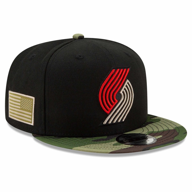 Portland Trail Blazers New Era NBA All-Star Camo 9FIFTY Snapback Hat – Black