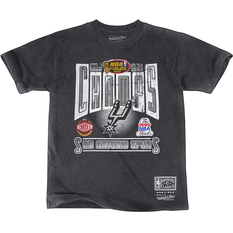 San Antonio Spurs Mitchell & Ness NBA Winner Takes All Vintage T-Shirt – Faded Black