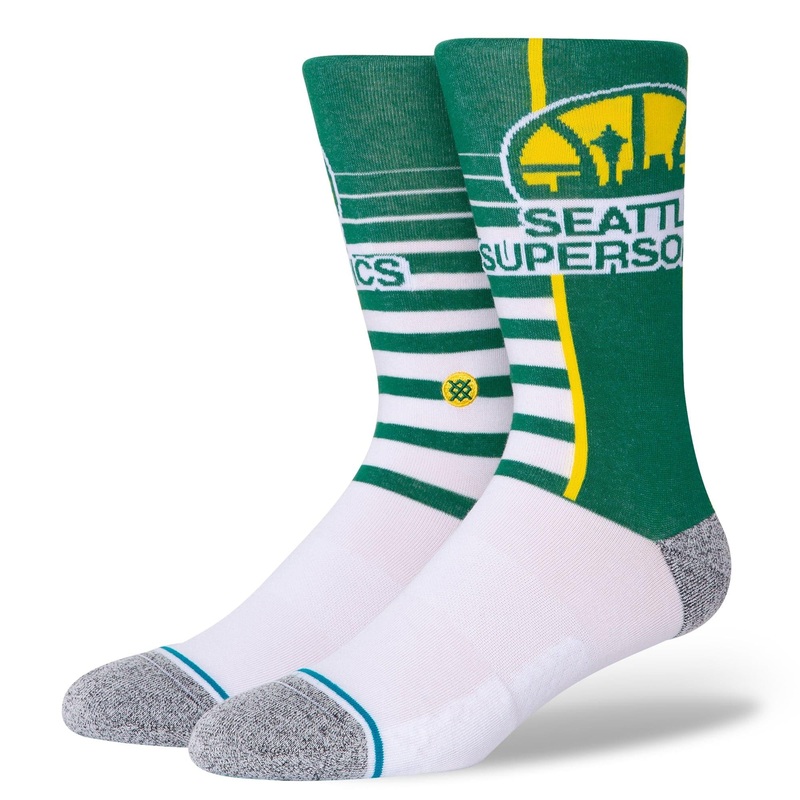 Seattle Supersonics Stance NBA HWC Retro Gradient Crew Socks – White/Green