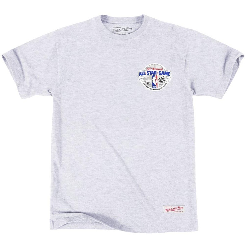 1985 All-Star Mitchell & Ness NBA Retro Repeat T-Shirt – White Marle