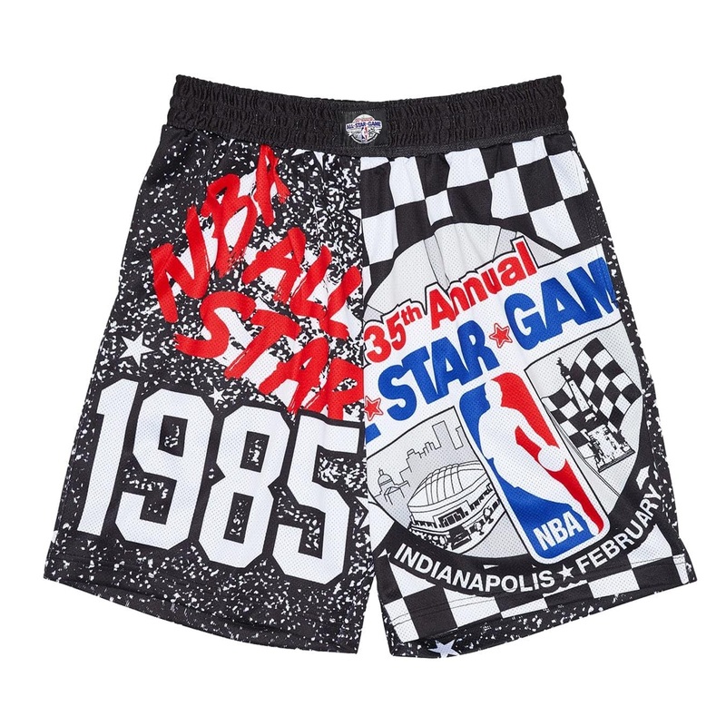 1985 NBA All-Star Mitchell & Ness Mesh Shorts – Black