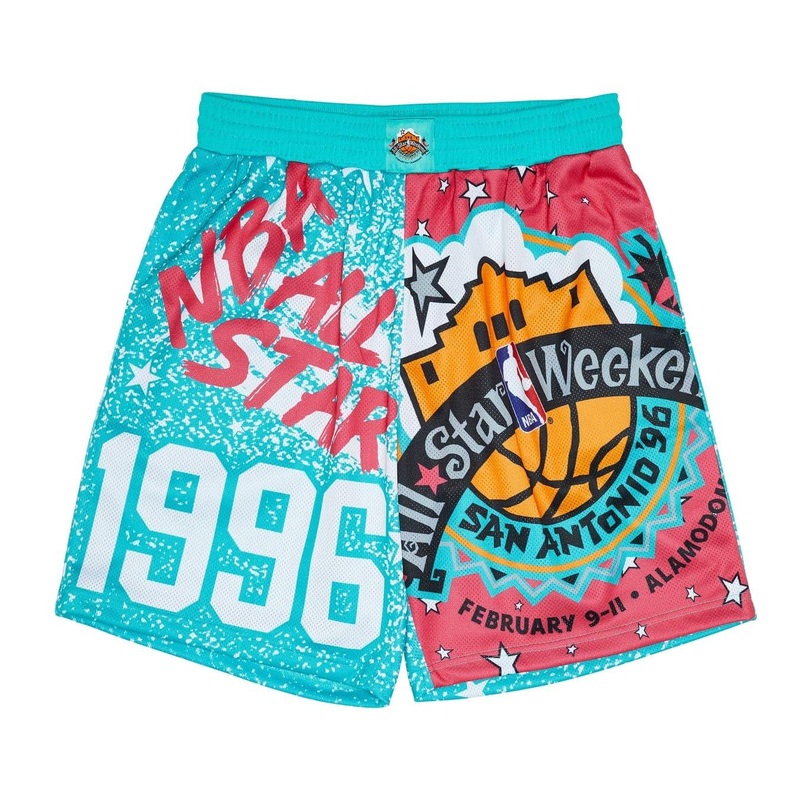 1996 NBA All-Star Mitchell & Ness Mesh Shorts – Teal