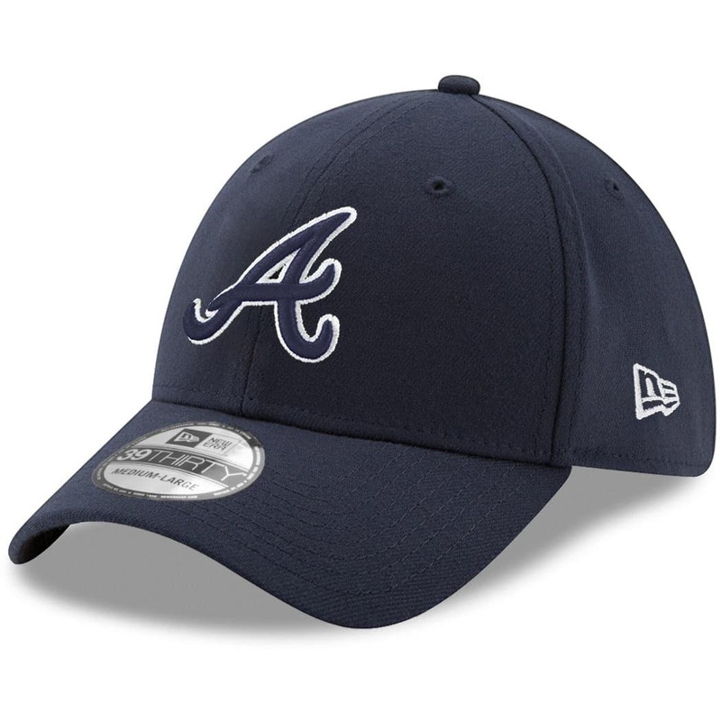 Atlanta Braves New Era MLB Team Infill 39THIRTY Curve Flex Hat – Navy