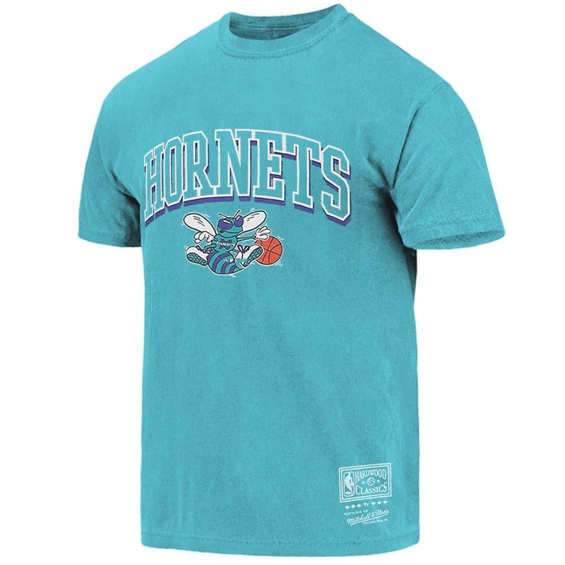Charlotte Hornets Mitchell & Ness NBA HWC Keyline Vintage T-Shirt – Faded Aqua
