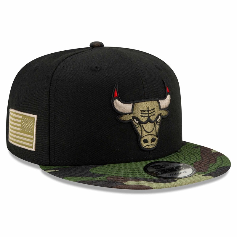 Chicago Bulls New Era NBA All-Star Camo 9FIFTY Snapback Hat – Black