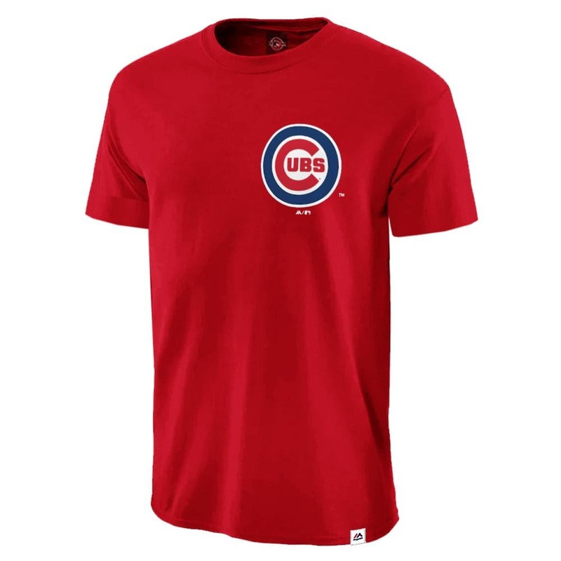 Chicago Cubs Majestic MLB Jeaner Logo T-Shirt – Mars Red