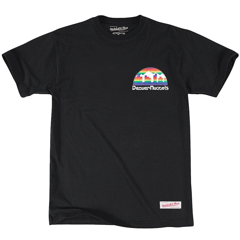 Denver Nuggets Mitchell & Ness NBA HWC Retro Repeat T-Shirt – Black