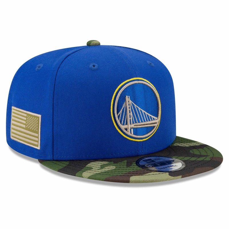 Golden State Warriors New Era NBA All-Star Camo 9FIFTY Snapback Hat – Blue