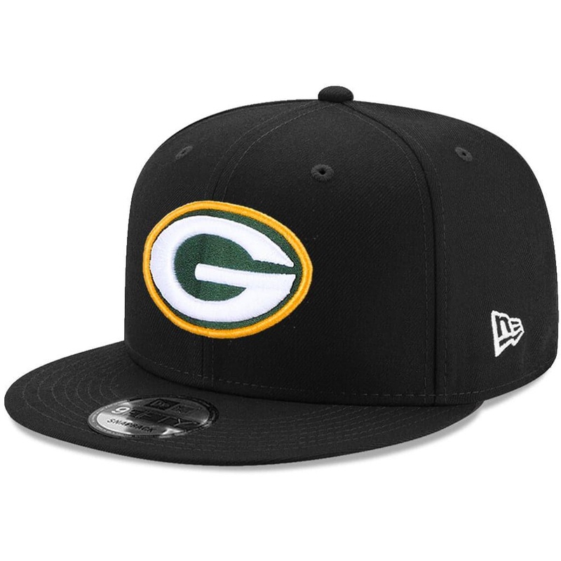 Green Bay Packers New Era NFL Team 9FIFTY Snapback Hat – Black