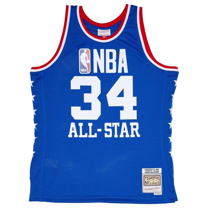 Hakeem Olajuwon Houston Rockets Mitchell & Ness NBA 1985 All-Star Swingman Jersey – Blue