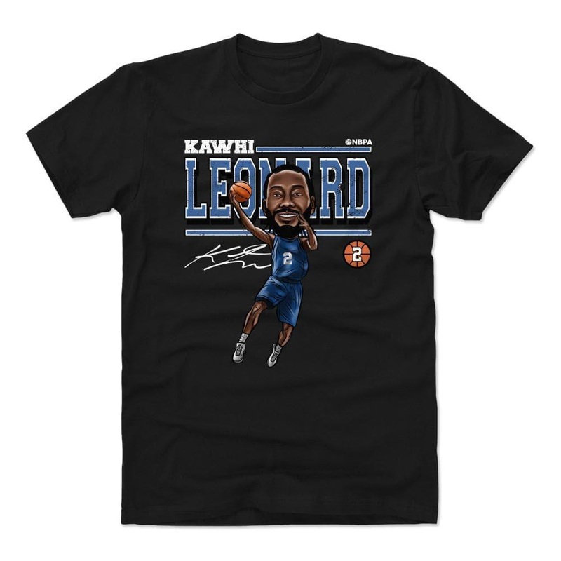 Kawhi Leonard Los Angeles Clippers 500 Level NBA Cartoon T-Shirt – Black