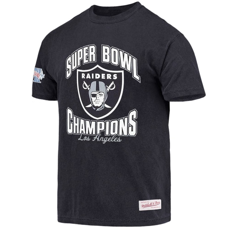 Las Vegas Raiders Mitchell & Ness NFL SB Champs Vintage T-Shirt – Faded Black