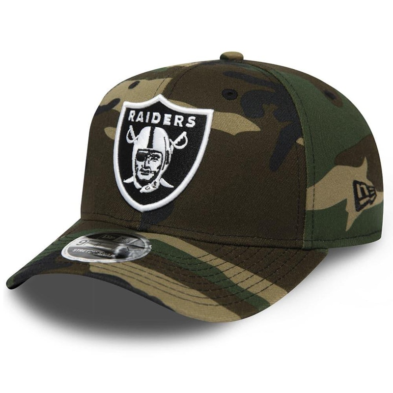 Las Vegas Raiders New Era NFL Team Stretch-Snap 9FIFTY Curved Snapback Hat – Camo