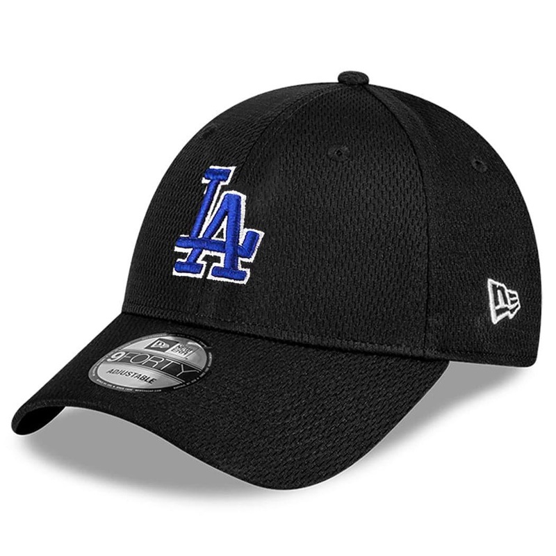 Los Angeles Dodgers New Era MLB Team Dash Mesh 9FORTY Stretch Snapback Curve Hat – Black