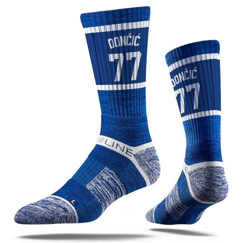 Luka Doncic Dallas Mavericks Strideline NBA Sherzy Premium Crew Socks- Blue
