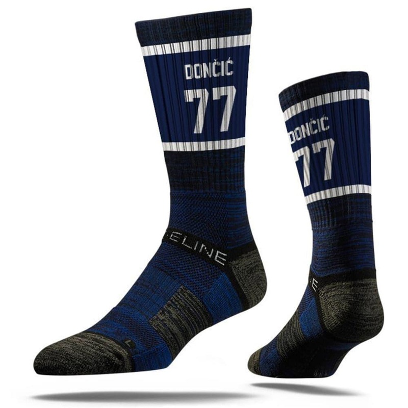 Luka Doncic Dallas Mavericks Strideline NBA Sherzy Premium Crew Socks- Navy