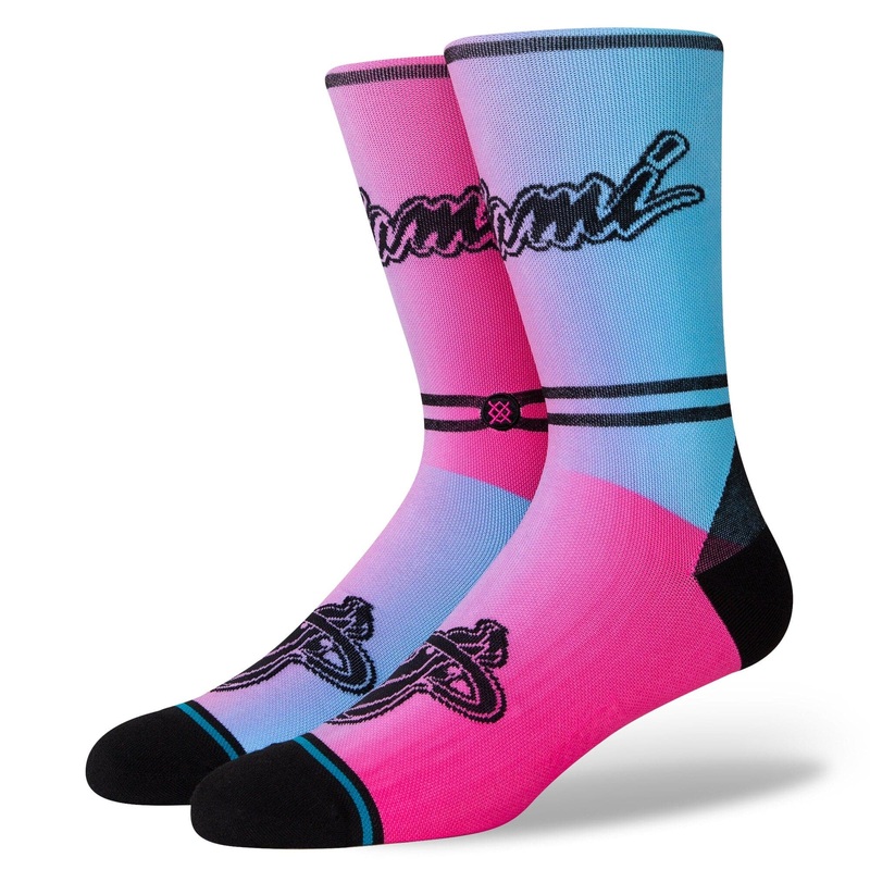 Miami Heat Stance NBA 20/21 City Edition Crew Socks – Pink/Blue