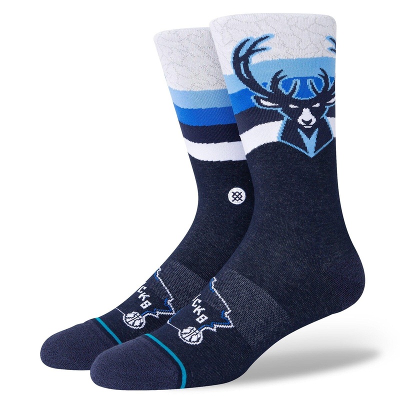 Milwaukee Bucks Stance NBA 20/21 City Edition Crew Socks – Navy