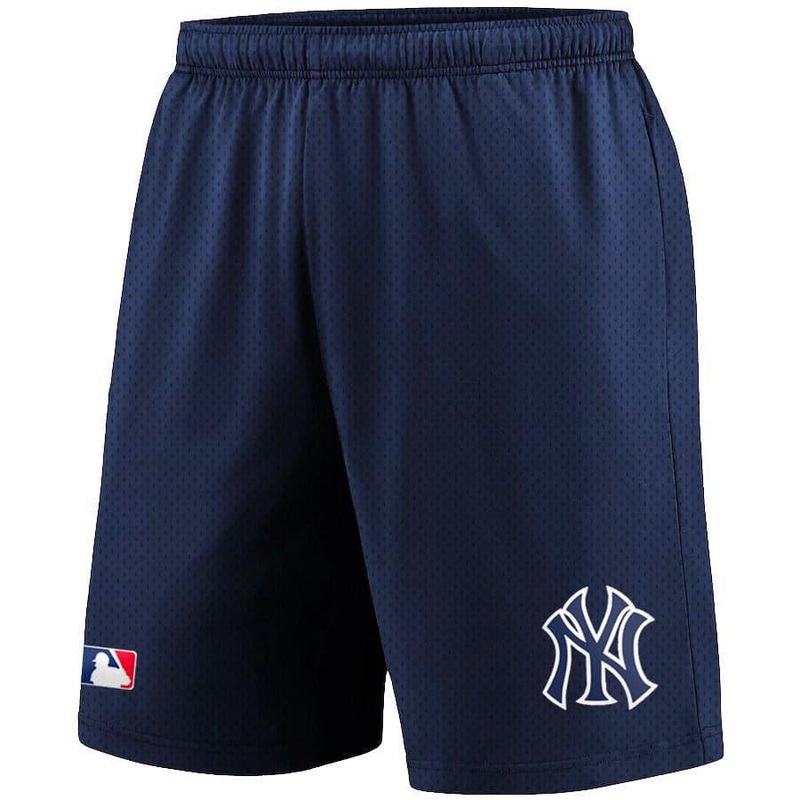 New York Yankees Majestic MLB Team Mesh Basic Shorts – Navy