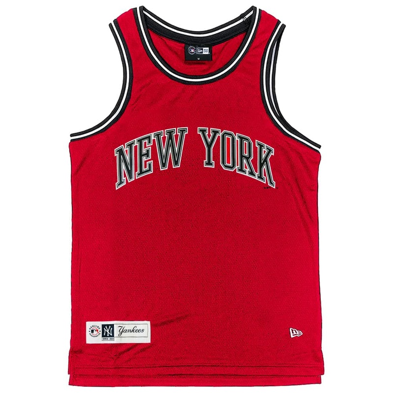 New York Yankees New Era MLB Premium Mesh Tipping Tank – Red