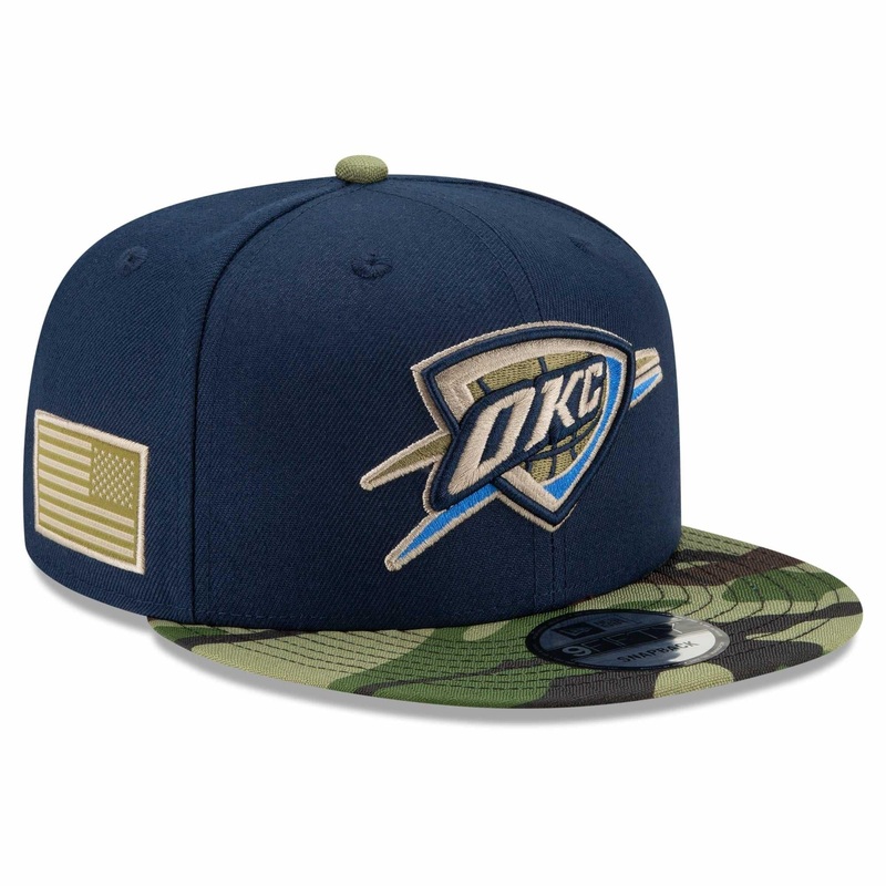 Oklahoma City Thunder New Era NBA All-Star Camo 9FIFTY Snapback Hat – Navy
