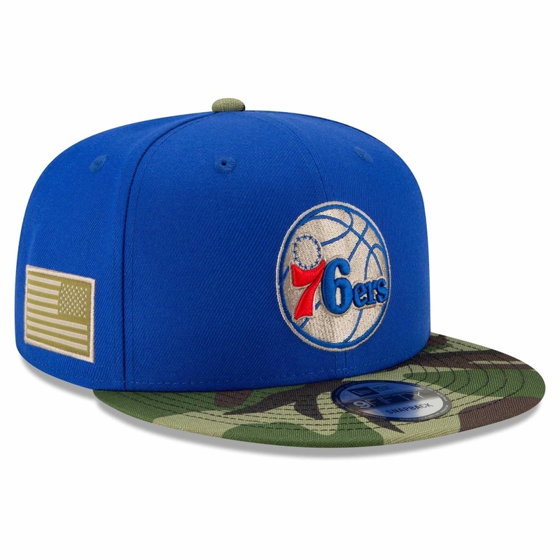 Philadelphia 76ers New Era NBA All-Star Camo 9FIFTY Snapback Hat – Blue