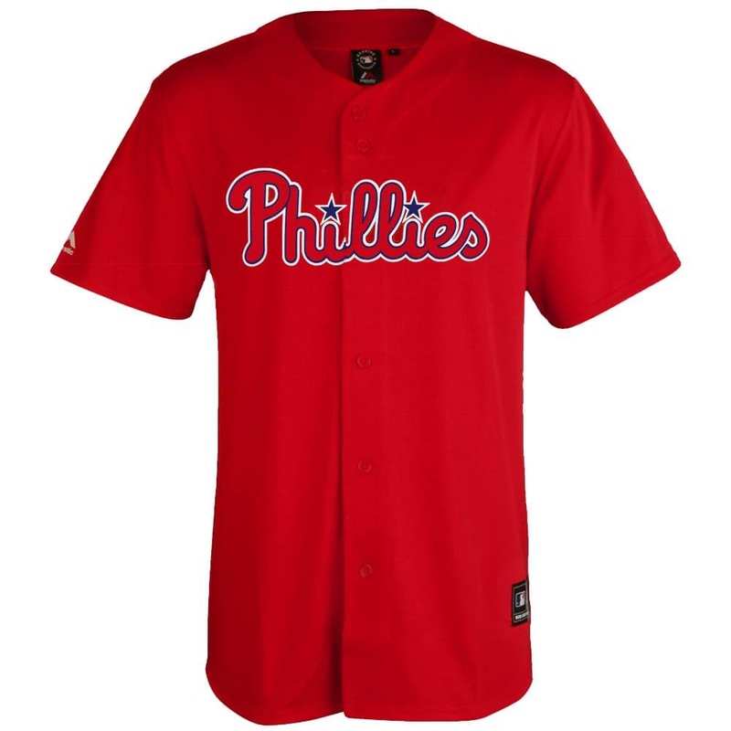 Philadelphia Phillies Majestic MLB Fan Replica Jersey – Red