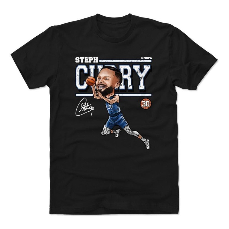 Steph Curry Golden State Warriors 500 Level NBA Cartoon T-Shirt – Black