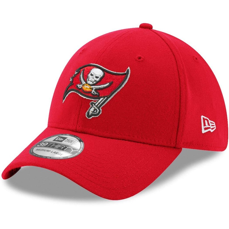 Tampa Bay Buccaneers New Era NFL Team 39THIRTY Flex Fit Curve Hat – Red