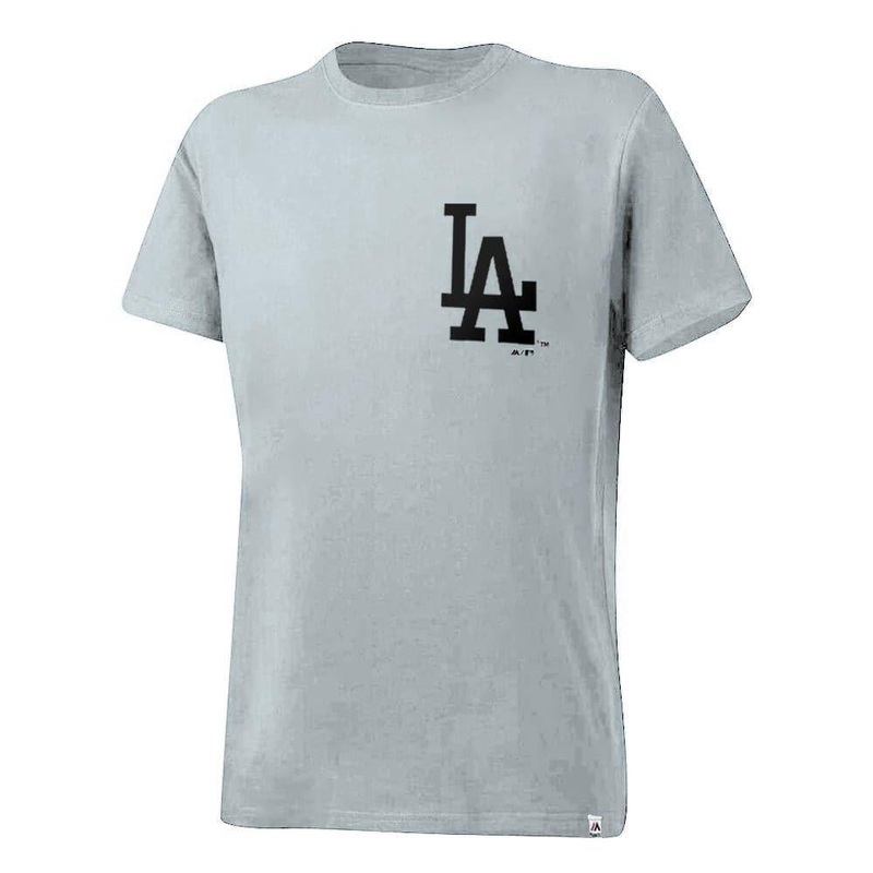 Womens Los Angeles Dodgers Majestic MLB Elle Boxy T-Shirt – Metal Grey