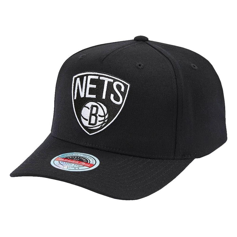 Brooklyn Nets Mitchell & Ness NBA Team Classic Red Snapback Hat – Black