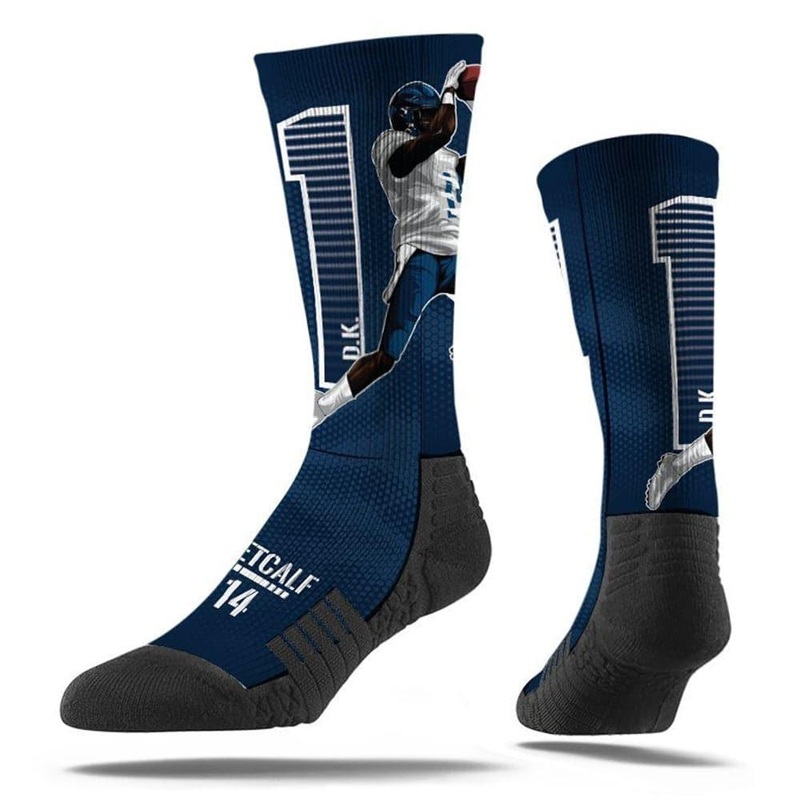 D.K. Metcalf Seattle Seahawks Strideline NFL Catch Premium Crew Socks – Navy