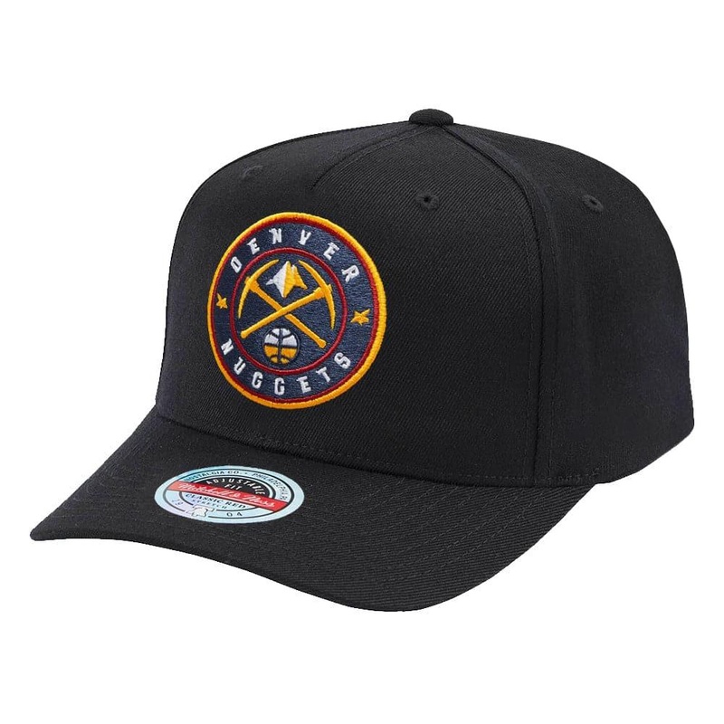 Denver Nuggets Mitchell & Ness NBA Team Classic Red Snapback Hat – Black