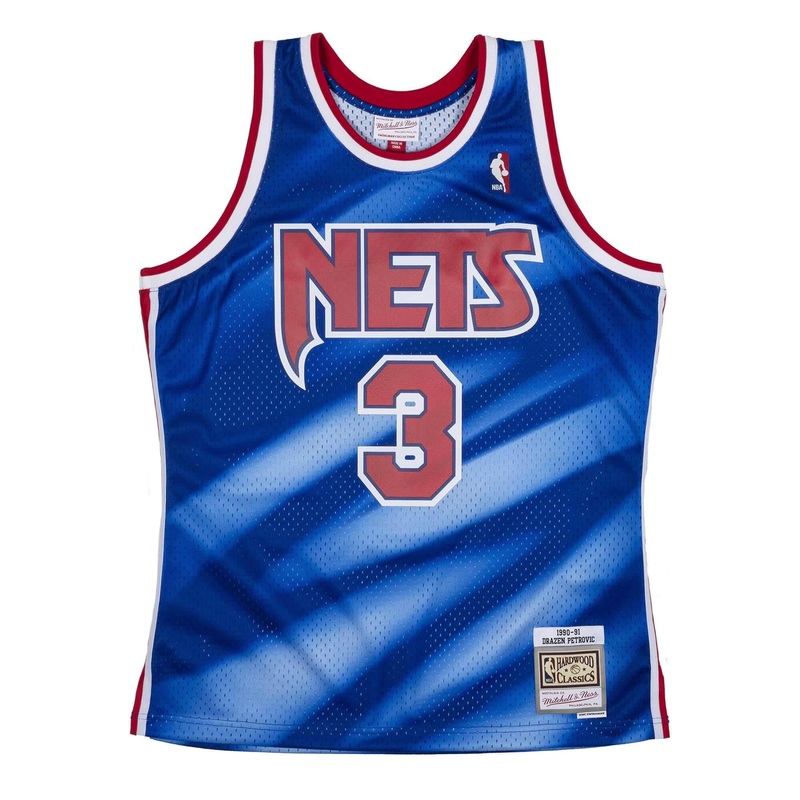 Drazen Petrovic New Jersey Nets Mitchell & Ness NBA 90-91 Alt Swingman Jersey – Navy