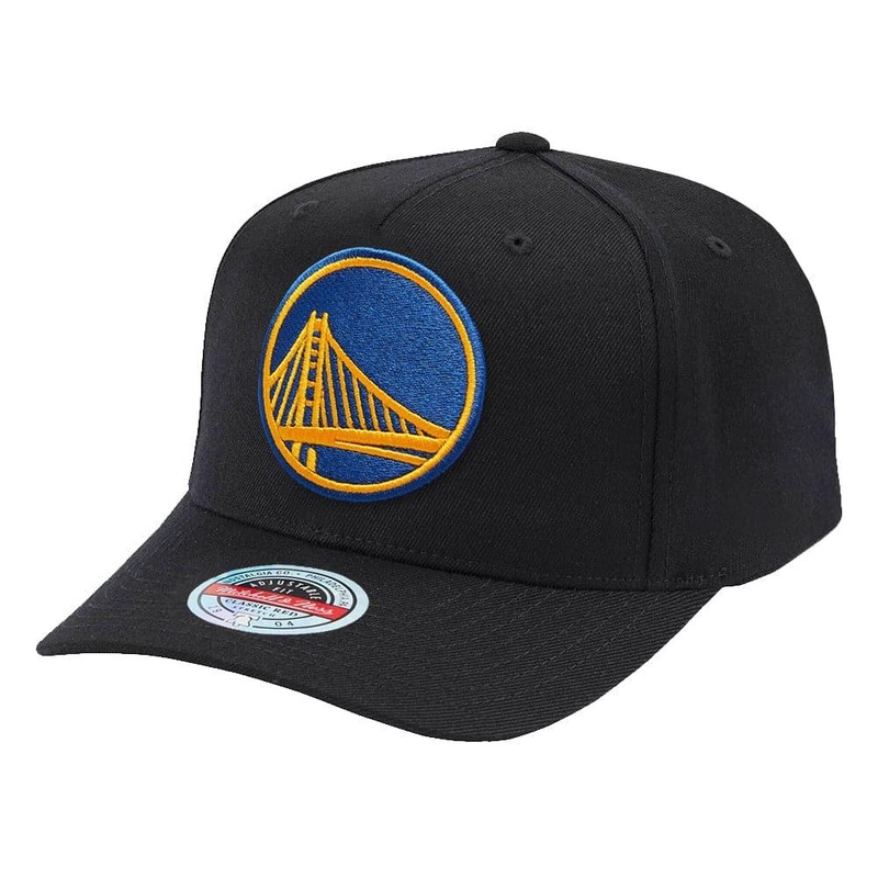 Golden State Warriors Mitchell & Ness NBA Team Classic Red Snapback Hat – Black