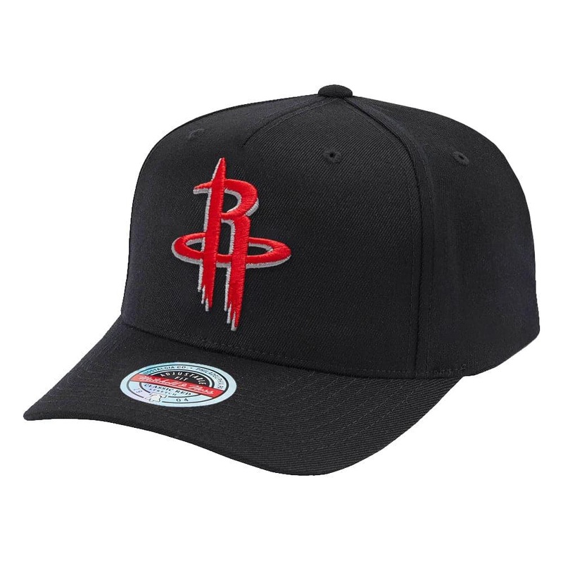 Houston Rockets Mitchell & Ness NBA Team Classic Red Snapback Hat – Black