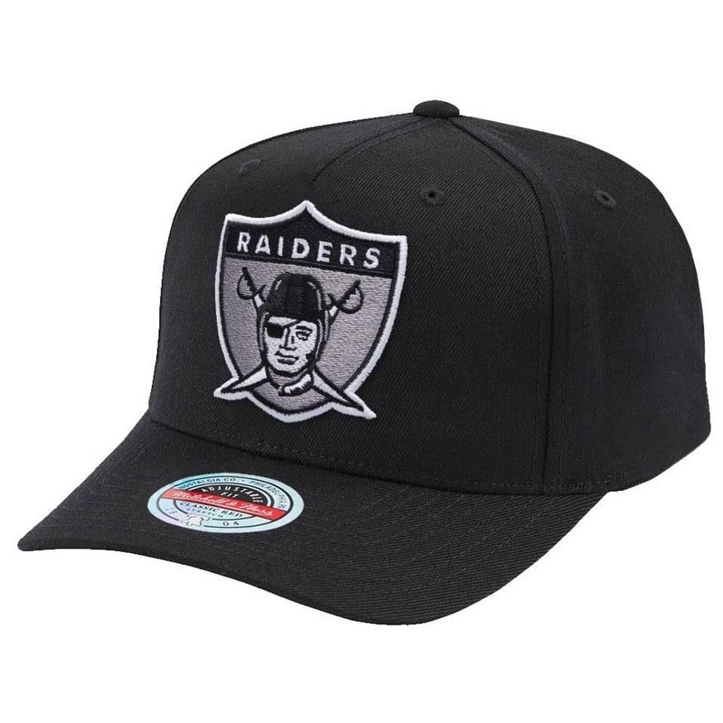 Las Vegas Raiders Mitchell & Ness NFL Throwback Classic Red Snapback Hat – Black