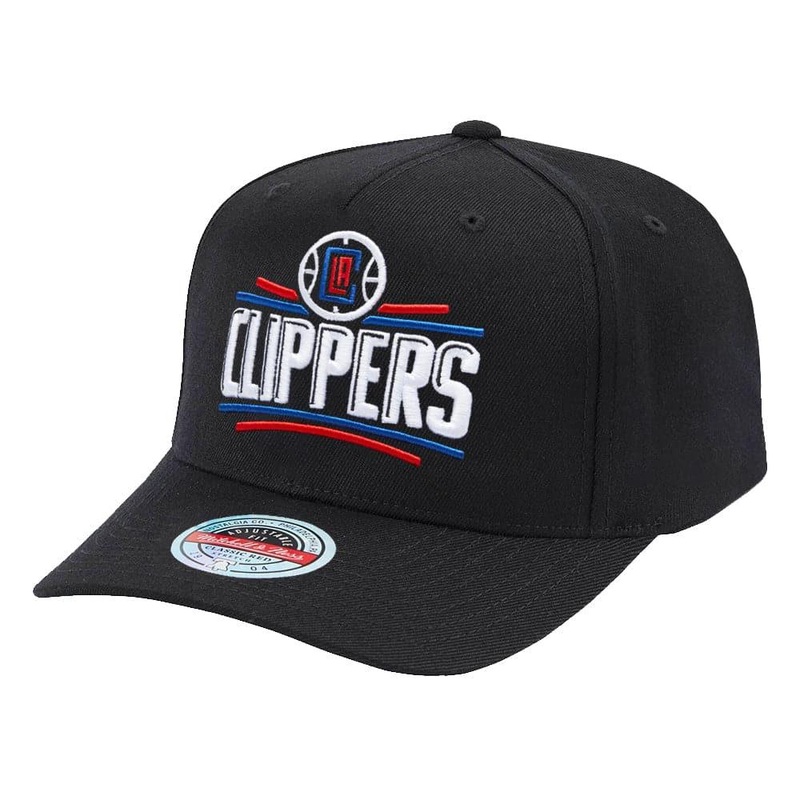 Los Angeles Clippers Mitchell & Ness NBA Team Classic Red Snapback Hat – Black