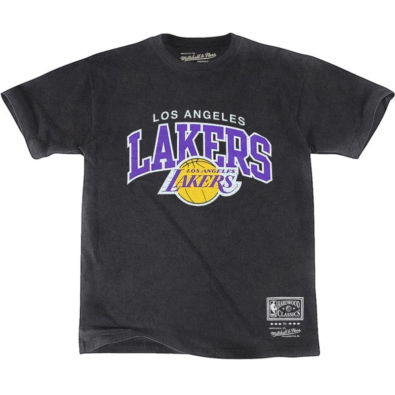 Los Angeles Lakers Mitchell & Ness NBA HWC Team Arch Vintage T-Shirt – Black