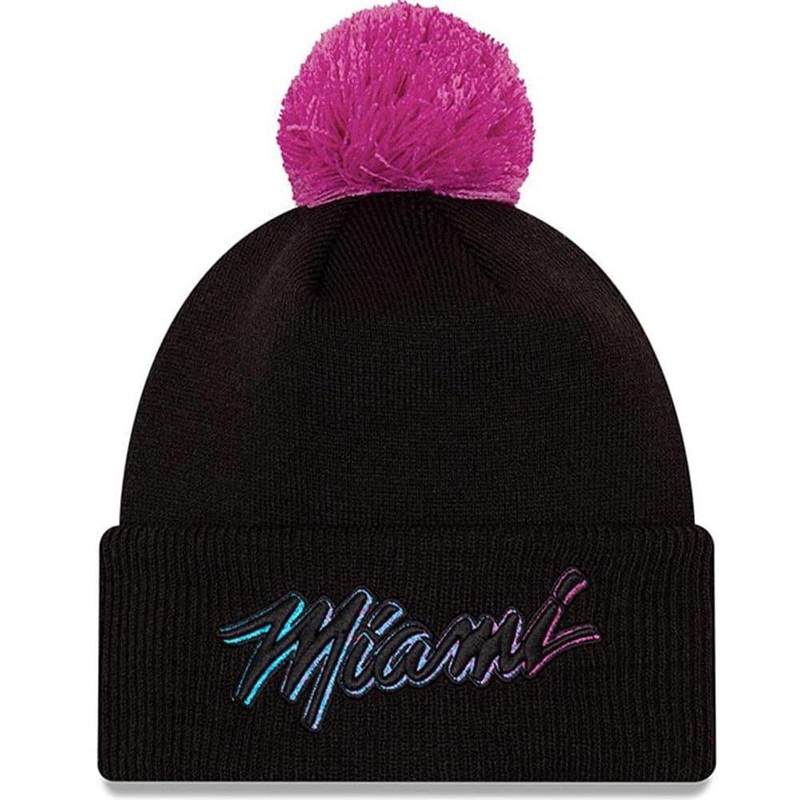 Miami Heat New Era NBA 2020 City Series Knit Beanie – Black