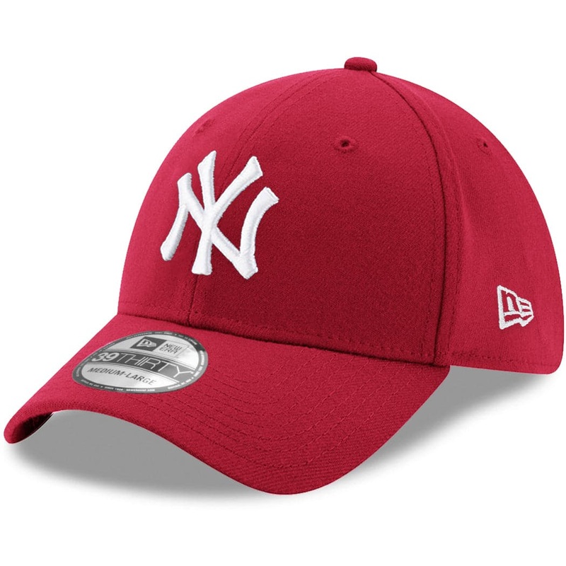 New York Yankees New Era MLB Team 39THIRTY Flex Fit Curve Hat – Crimson