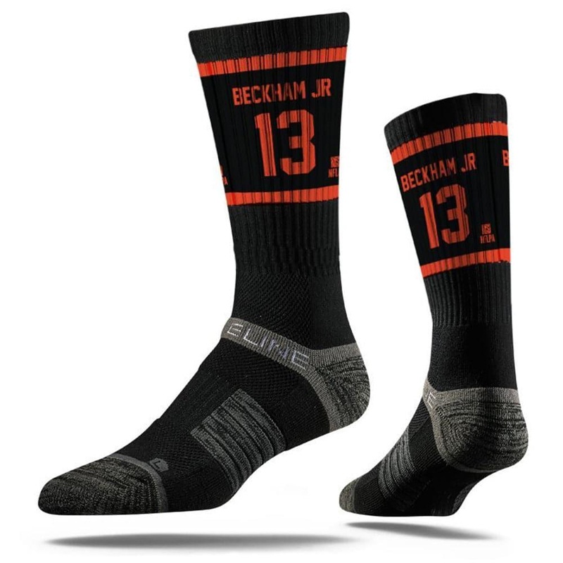 Odell Beckham Jr Cleveland Browns Strideline NFL Sherzy Premium Crew Socks – Black