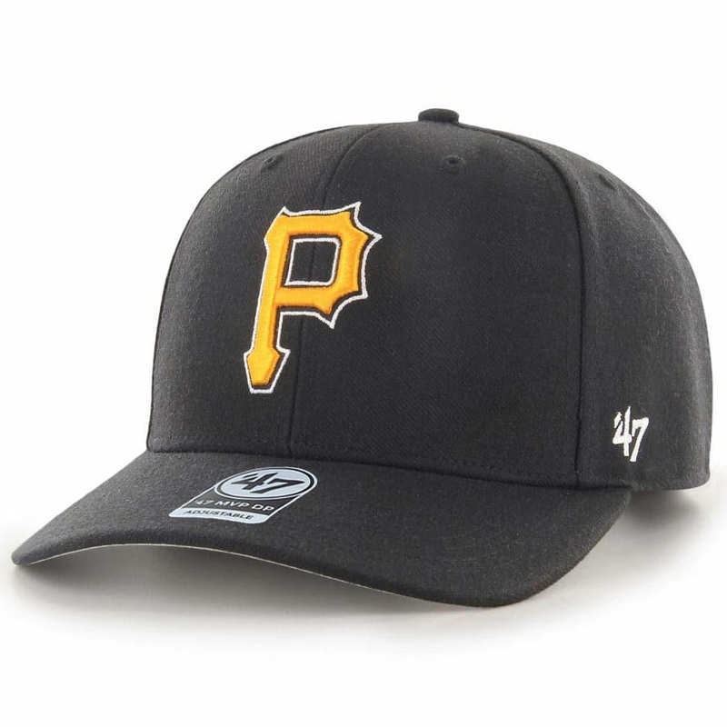 Pittsburgh Pirates 47 MLB Team MVP DP Pre-Curved Snapback Hat – Black