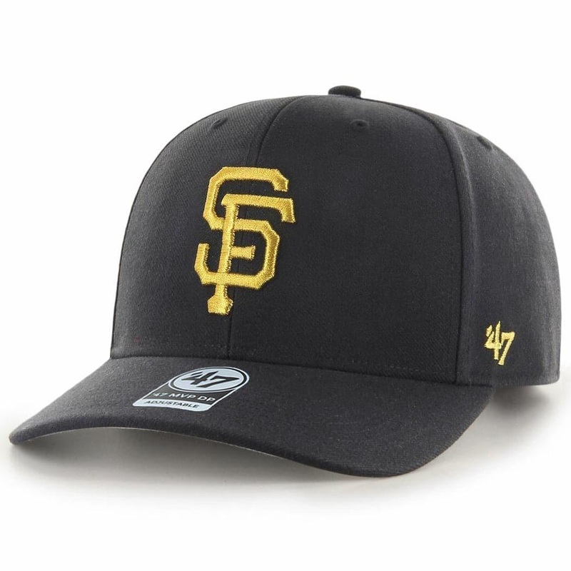 San Francisco Giants ’47 MLB Metallic Cold Zone MVP DP Pre-Curved Snapback Hat – Black