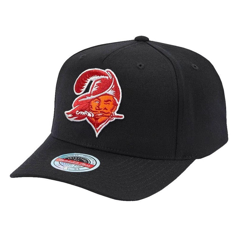 Tampa Bay Buccaneers Mitchell & Ness NFL Throwback Classic Red Snapback Hat – Black